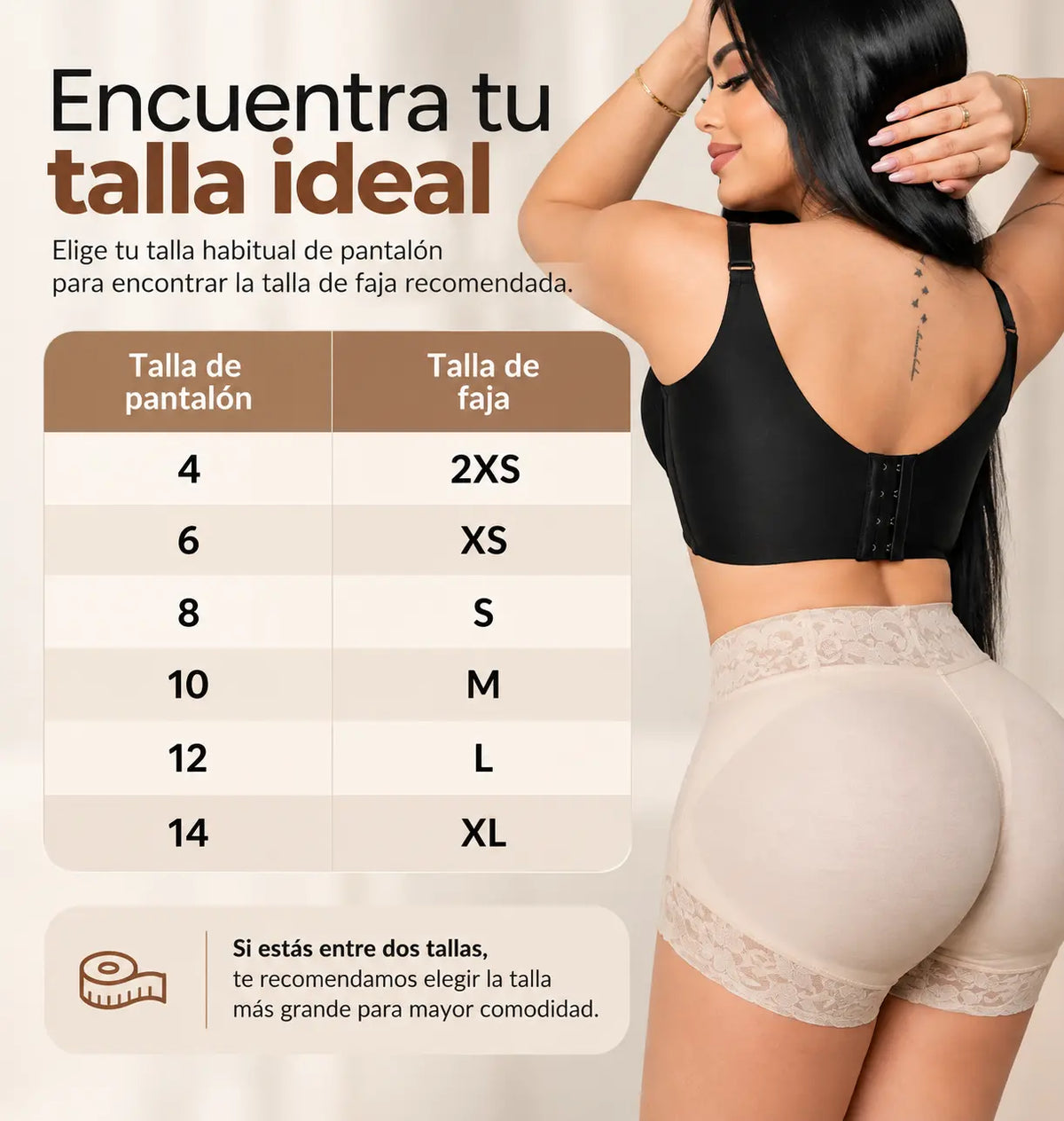 Faja Shorth Cola Invisible Alta Compresión